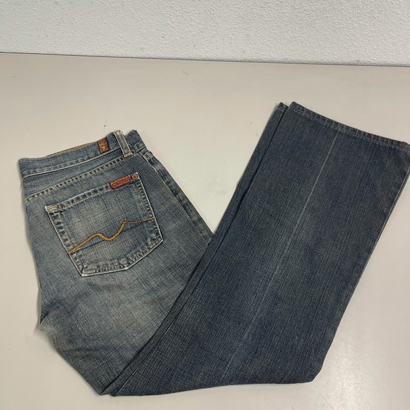 Seven For All Mankind Denim Flare Jeans 7FAM 28x28 - Picture 7 of 10